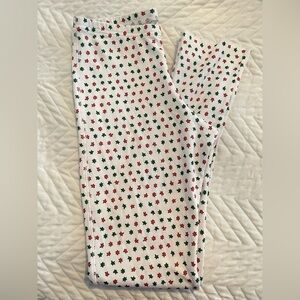 Roller Rabbit Starry Night Pajama Set White Red Green Stars Holiday XS